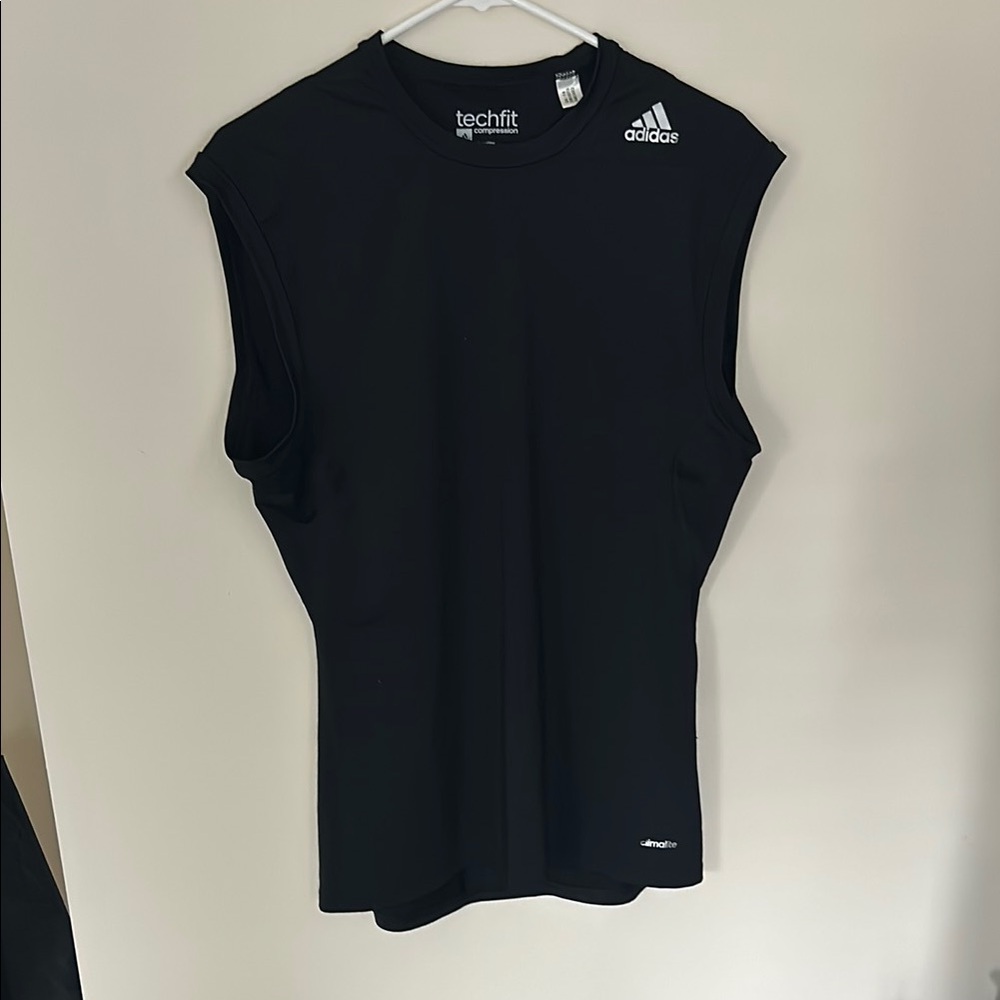 Adidas Men's Black Sleeveless Shirt
